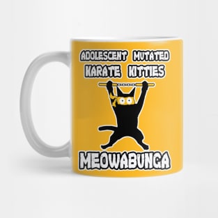 Adolescent Mutated Karate Kitties Orange Mug